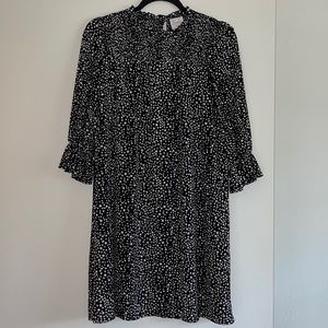 Sirenlily Black & White Dot Dress